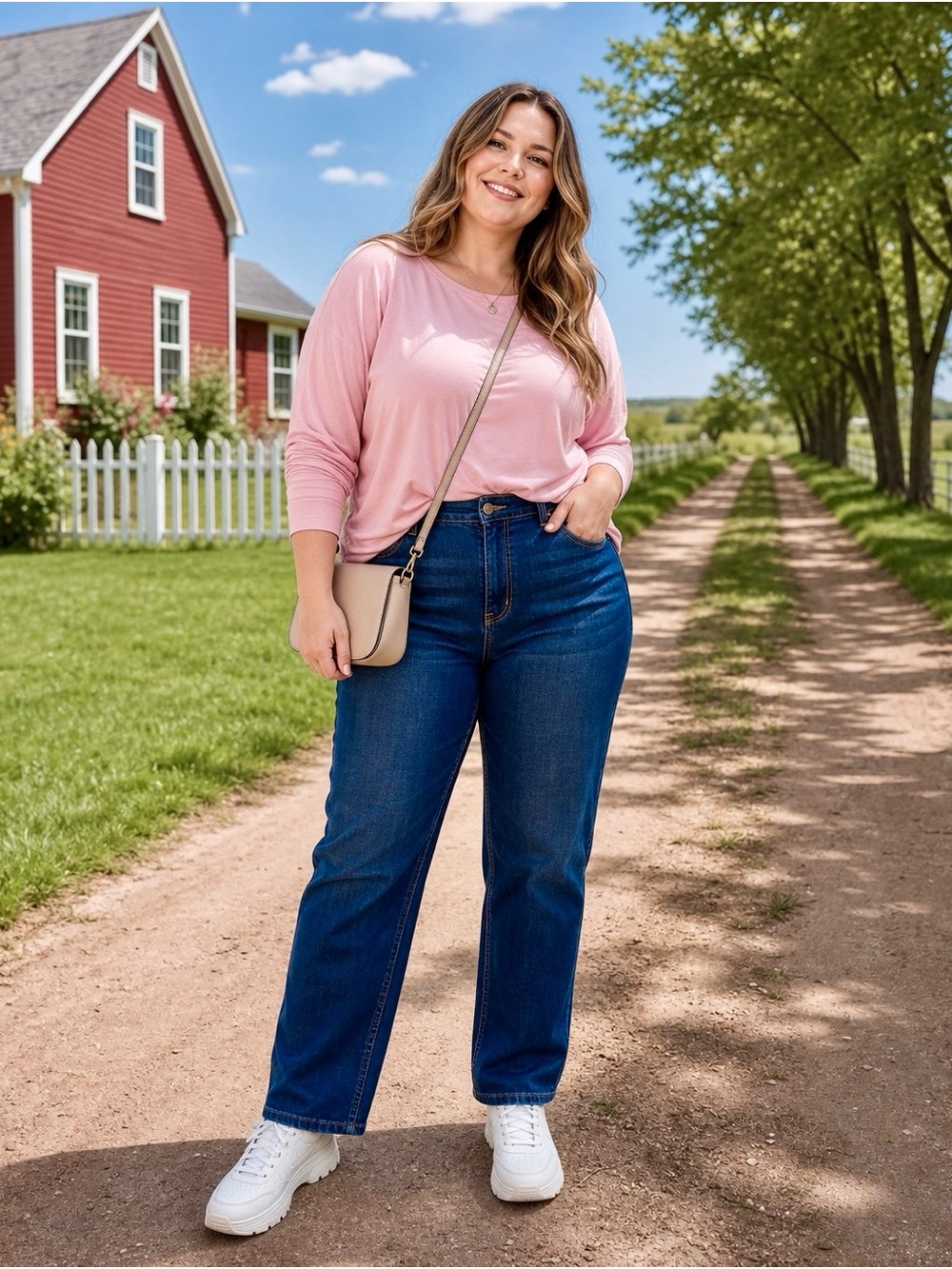 ZYIA Soft Pink Long Sleeve Tee
